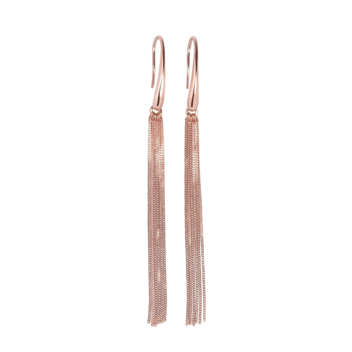 Cherie L - stud med fransar i roséguld och silver