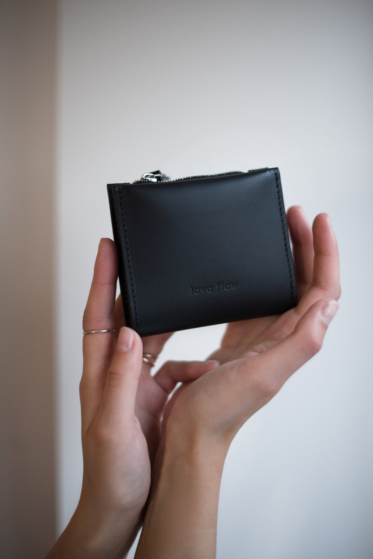 Classic Leather Wallet MINI TAAL - Black