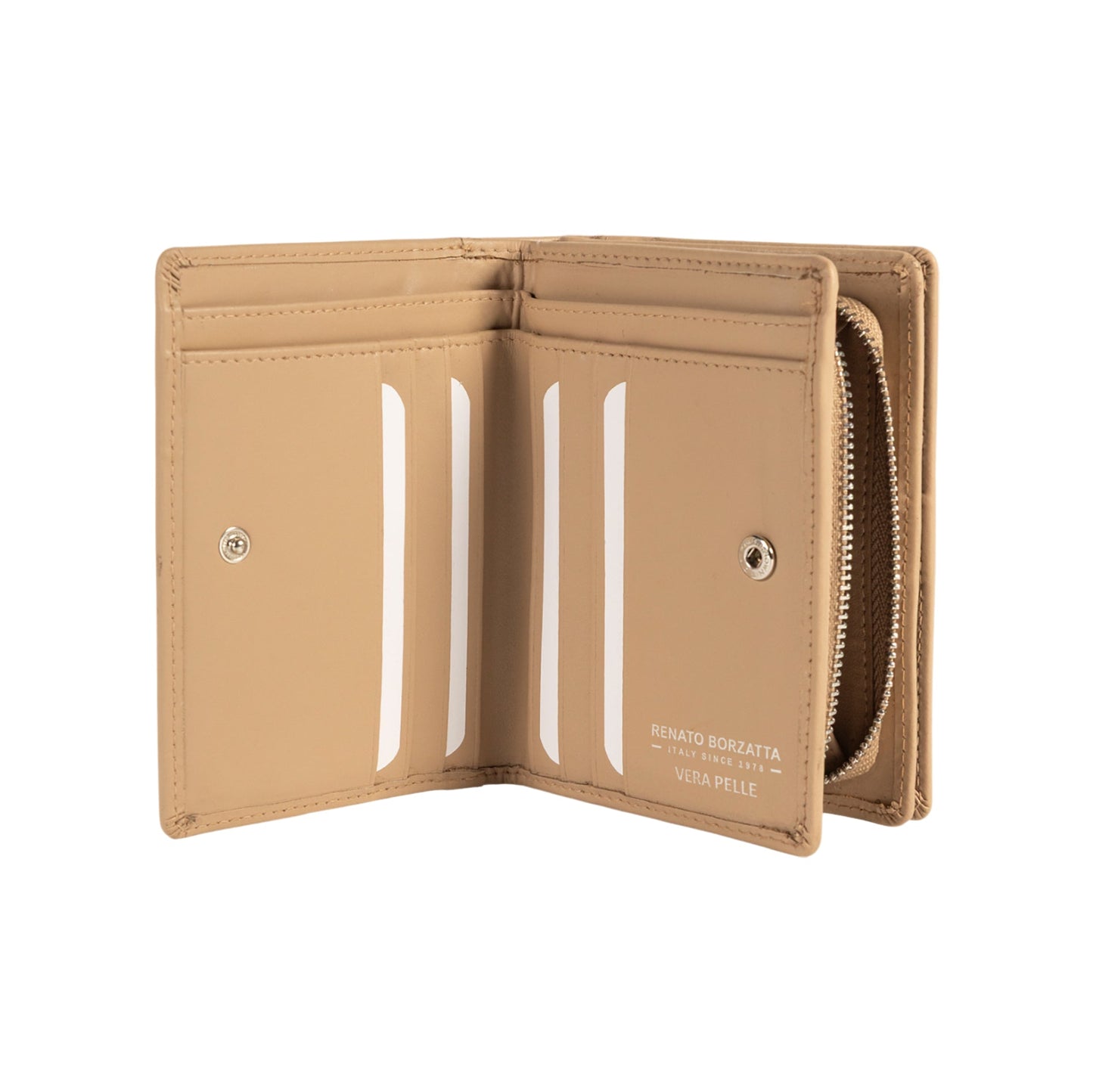 Vittori - damplånbok i italienskt läder, beige