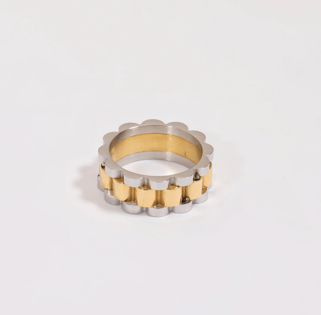 Aiden - Klassisk chunky ring i guld - silver - Store 1998