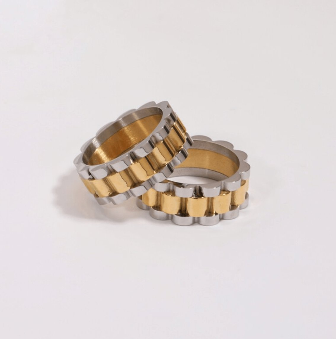 Aiden - Klassisk chunky ring i guld - silver - Store 1998