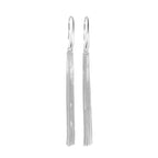 Cherie L-Tassel Earrings - Rose Gold and Silver