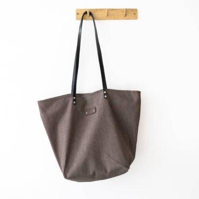 Demi - Brun totebag i denim - Store 1998