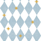 French Diamonds With Stars Wallpaper