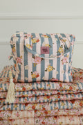 Large Make-Up Bag - Blue Stripes