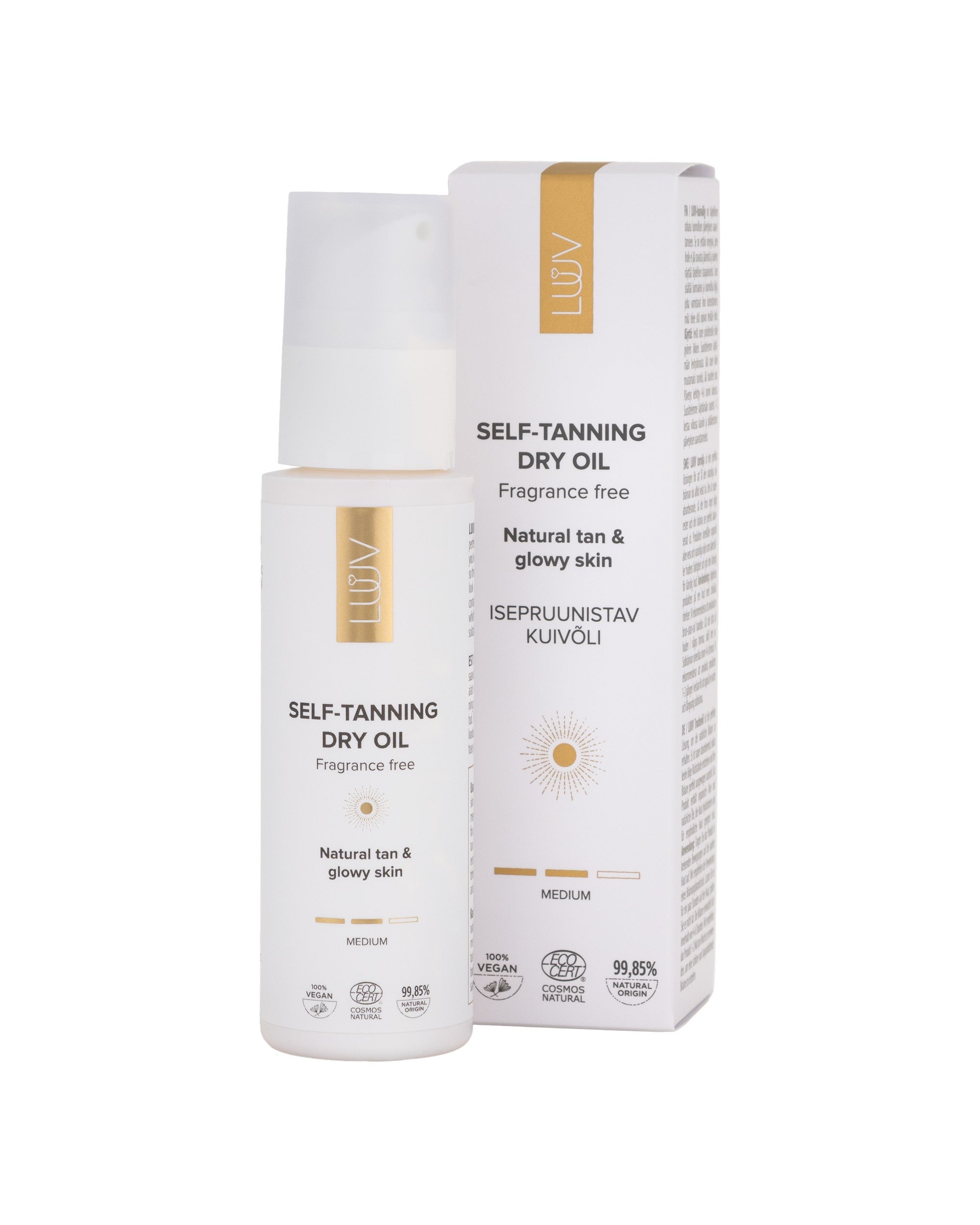 Natural Self Tanning Dry Oil Medium COSMOS, 100ml