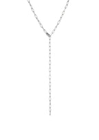 Paper Clip Y-Necklace Silver